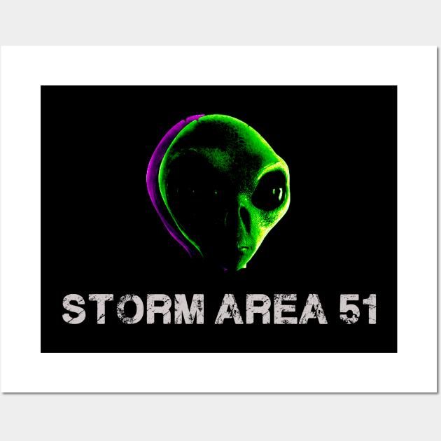 Storm and Raid Area 51 Meme Wall Art by renzkarlo